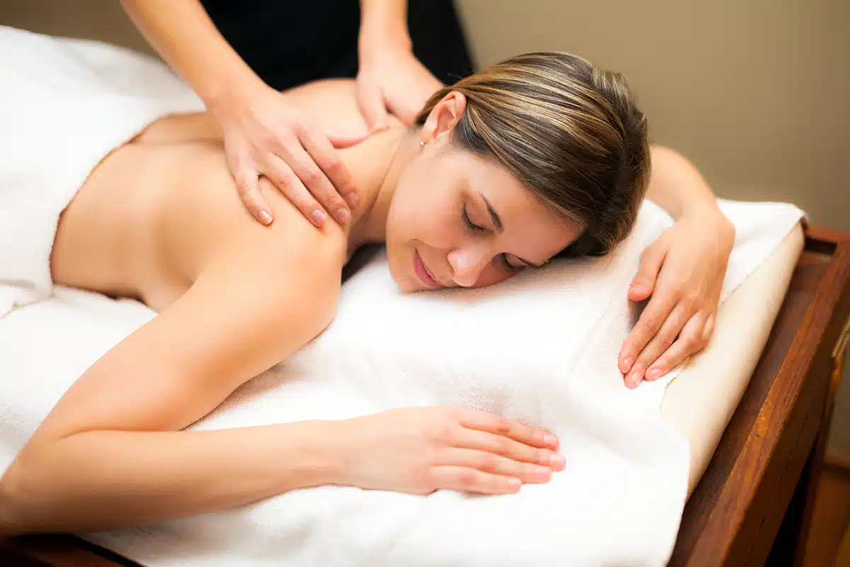 Woman having a massage
